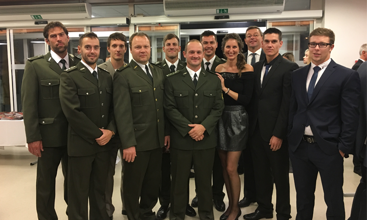 Členovia VŠC Dukly Trenčín na osalve 50. narodenin